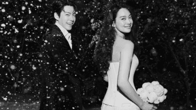 وكالة شين مين آه وكيم وو بين تنشر صورة رائعة من يوم زفافهما