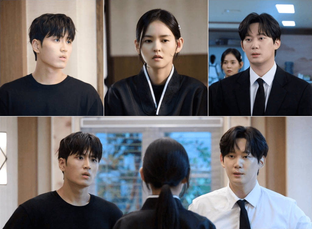 كيم يون هاي في حيرة بين حبيبها السابق وحبيبها الحالي في جنازة والدها في مسلسل "مسار الحب - Love Track"