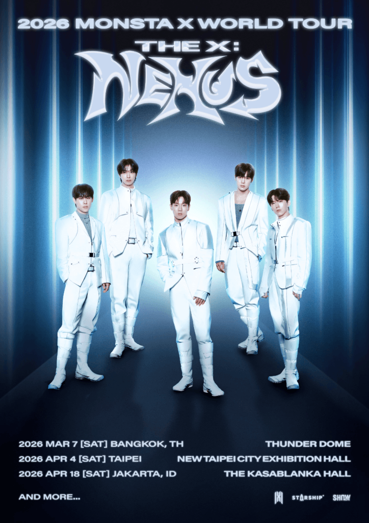 أعلنت فرقة MONSTA X عن المزيد من المحطات لجولتها العالمية لعام 2026 "THE X : NEXUS" في آسيا وأمريكا اللاتينية
