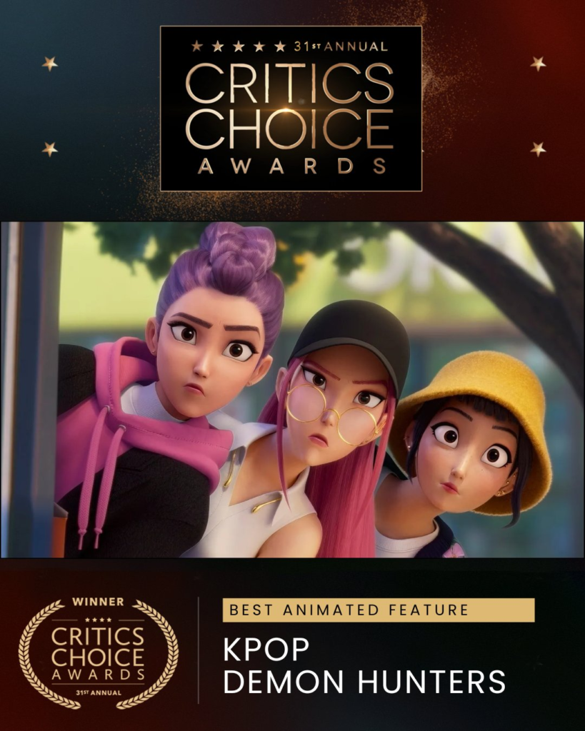 فاز كل من "KPop Demon Hunters" و"Squid Game 3" بجوائز اختيار النقاد الـ31