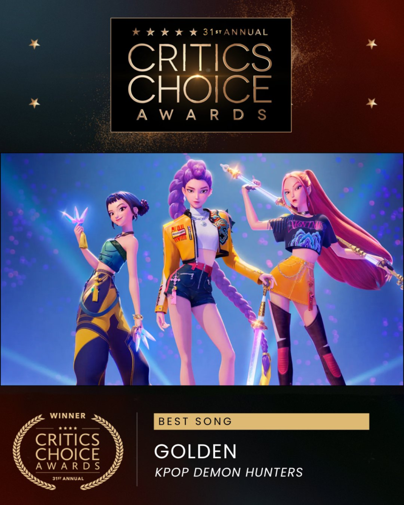 فاز كل من "KPop Demon Hunters" و"Squid Game 3" بجوائز اختيار النقاد الـ31