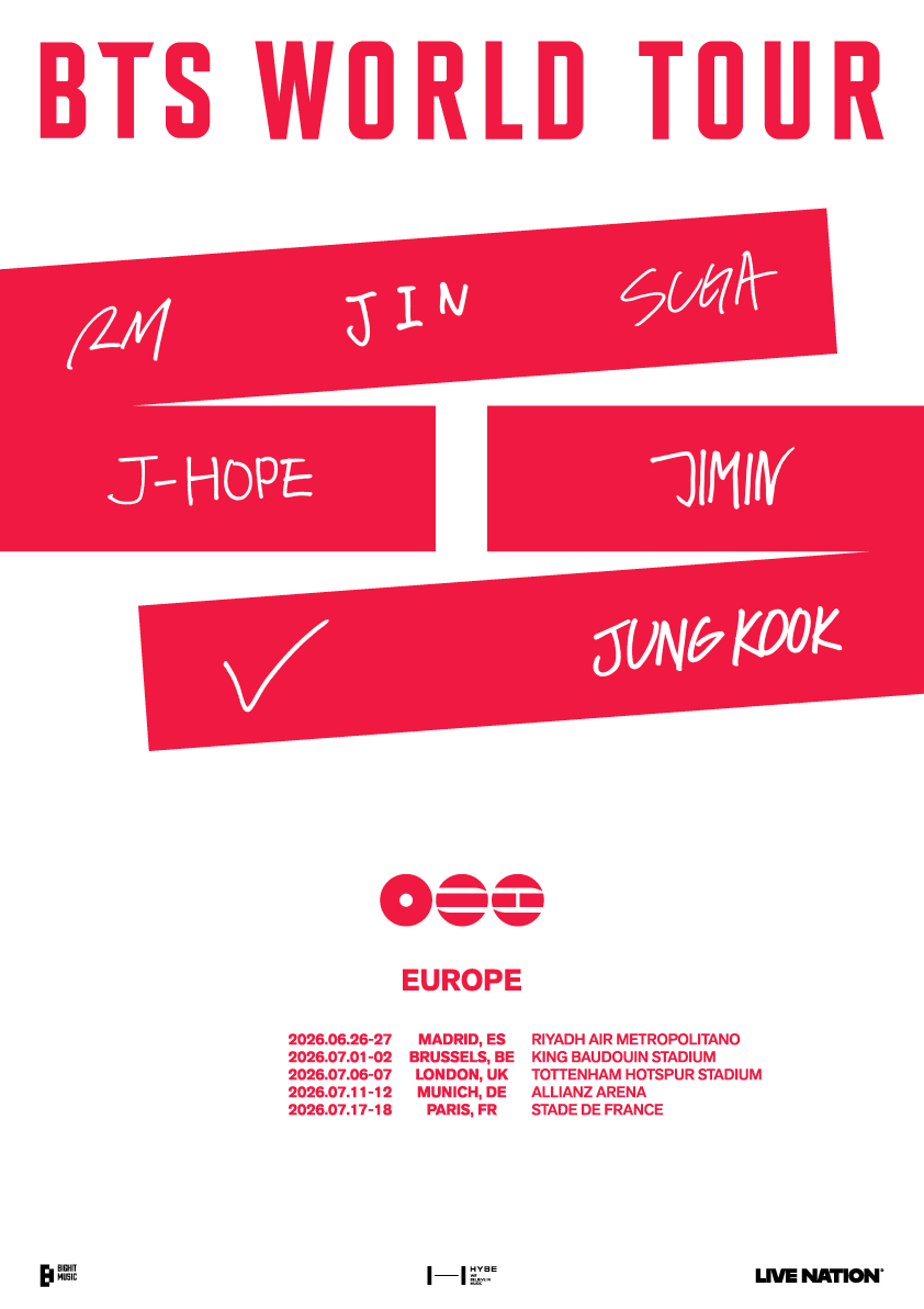 فرقة BTS تعلن عن مواعيد ومدن جولتها العالمية لعامي 2026 -2027 فرقة BTS تعلن عن مواعيد ومدن جولتها العالمية لعامي 2026 -2027