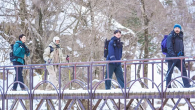 دوون و لي تشاي مين و Car, the garden و تارزان يتحدثون عن تجربة المشي لمسافات طويلة الشتوية الصعبة ولكنها مترابطة في برنامج "!Take A Hike"